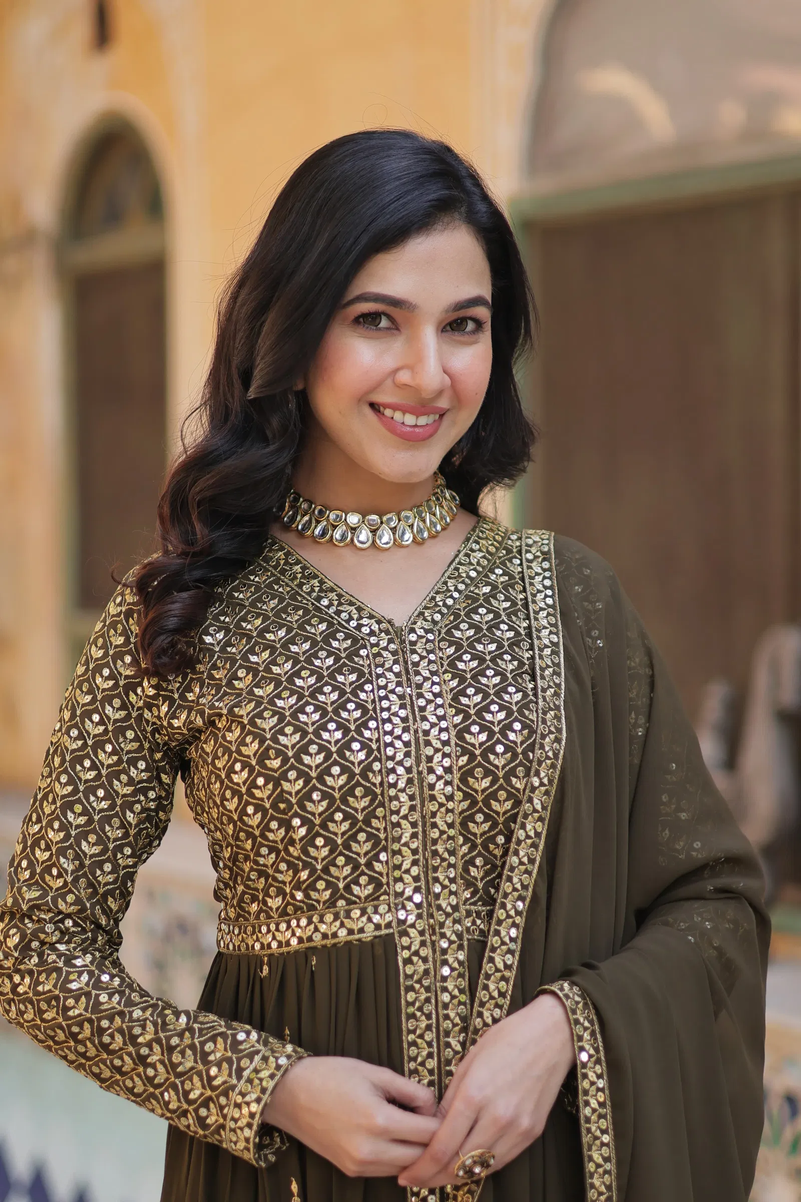 KA 1149 Faux Georgette Desginer Readymade Suits Wholesale Market In Surat